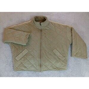 Bagatelle Jacket Womens Large Size Olive Green Quilted Full Zip